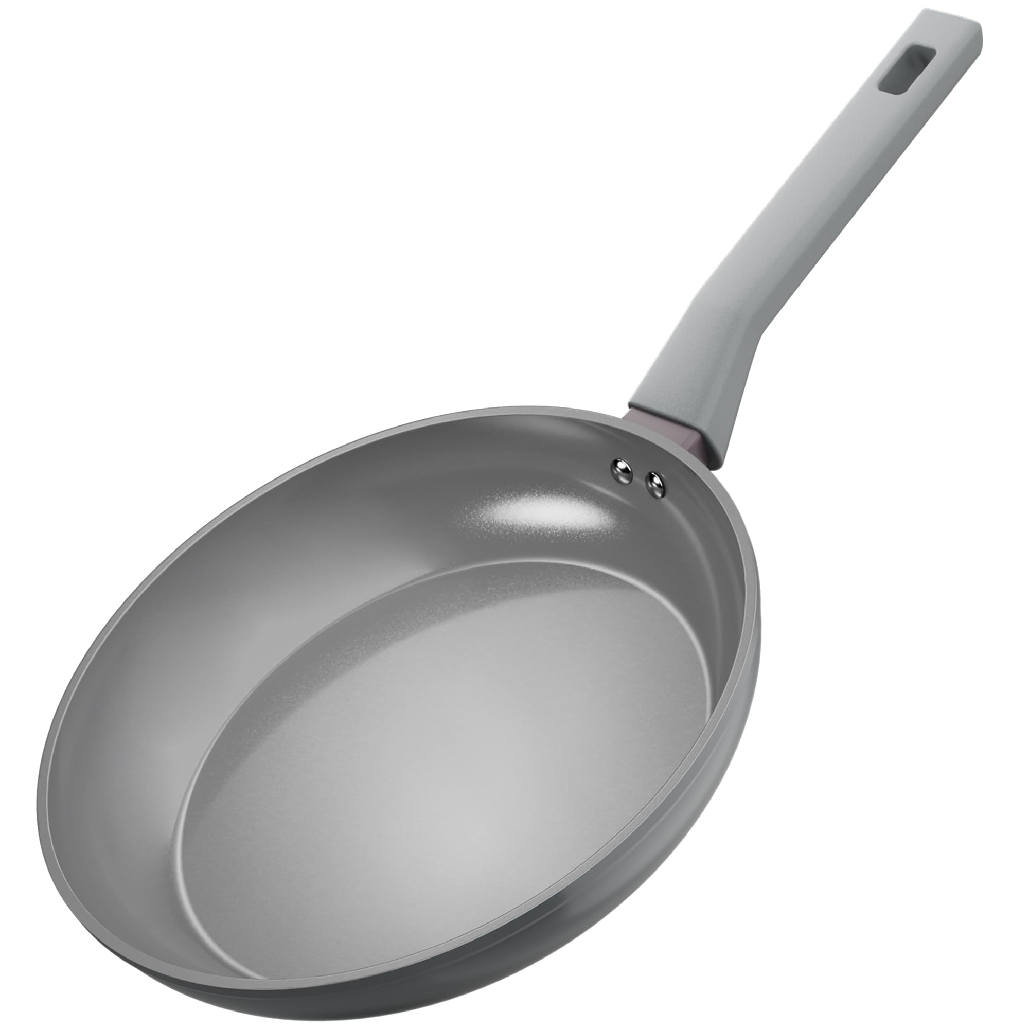 Sanho Bratpfanne 26cm, Keramikpfanne Antihaft Induktion, Omelette Pfanne | DiamondTitan Ceramic Pan , Poignée Anti-Brûlure, PFAS/PFOA/PTFE-frei, Spülmaschinenfest, für alle Herdarten,Grau