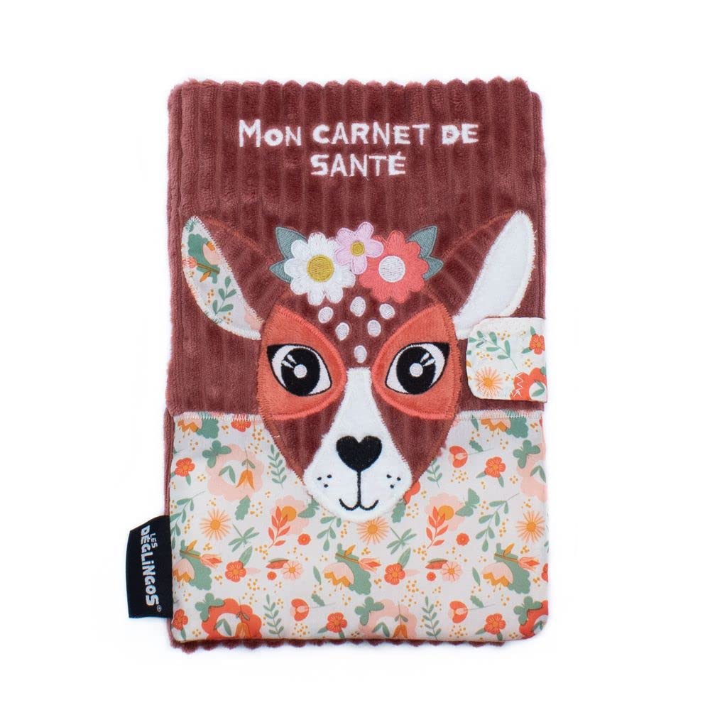 Les Déglingos - Protector de cuaderno de salud, diseño de peluche de peluche, muy suave, suave, relleno reciclado, para bebé, talla única