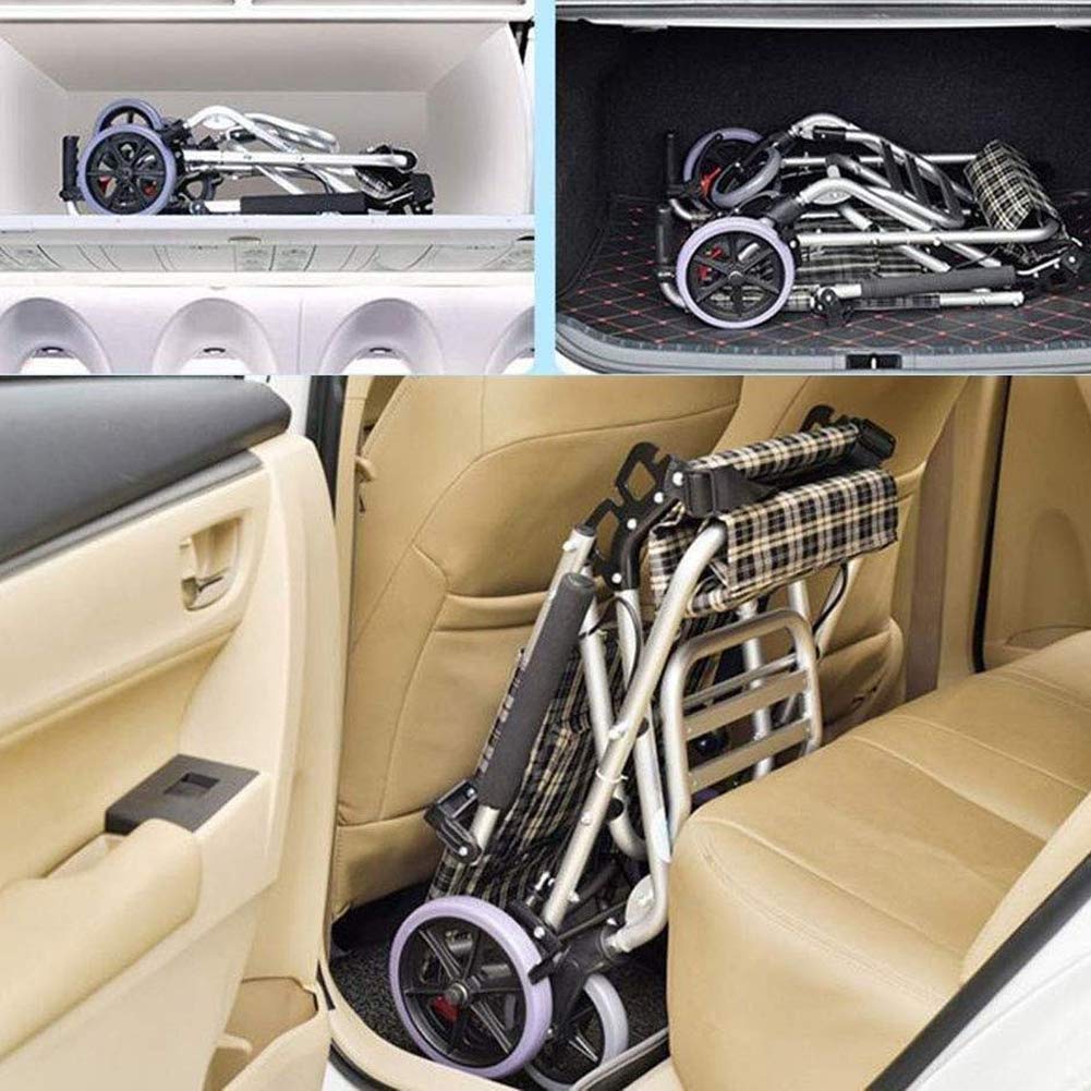 Rollstuhl Faltbarer, Leichter, Tragbarer, Faltbarer Transit-Reise-Rollstuhl Aus Aluminium