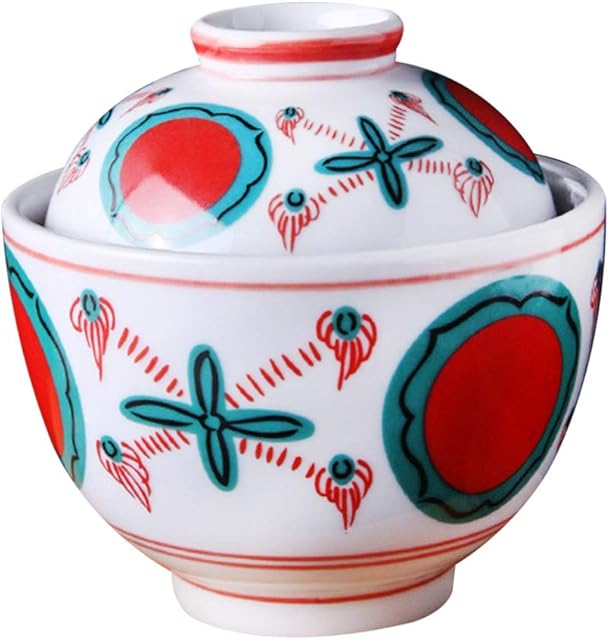 Cabilock Japanese Style Miso Bowl with Lid Japanese Rice Bowl Traditional Ceramic Rice and Soup Bowls with Lid
