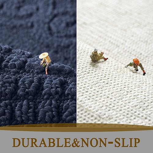 Miniatura 4 de Tapete de medio círculo para interior de 18 x 30 pulgadas, semicircular, antideslizante, lavable a máquina, alfombra de entrada para la parte