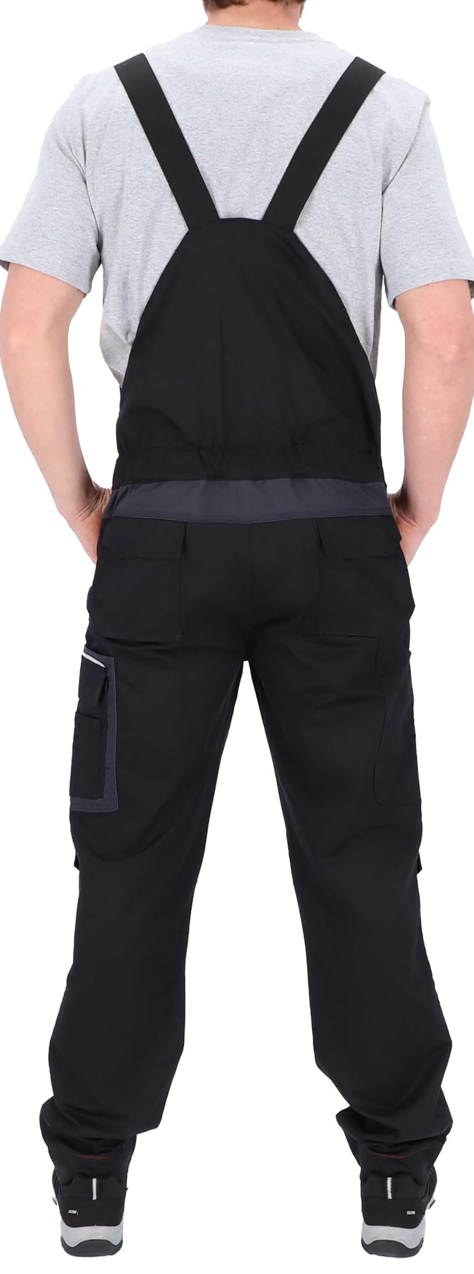 Latzhose Herren mit Stretch – Lange Arbeitshose für Männer mit Werkzeugtaschen – Robuste Arbeitskleidung für Handwerk, BAU & Heimwerker – bequem & strapazierfähig