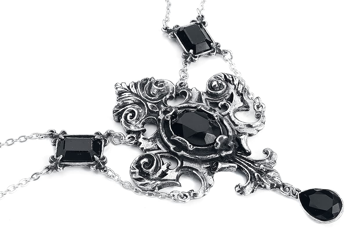 Alchemy Gothic Queen of The Night Women Necklace Silver-Coloured 