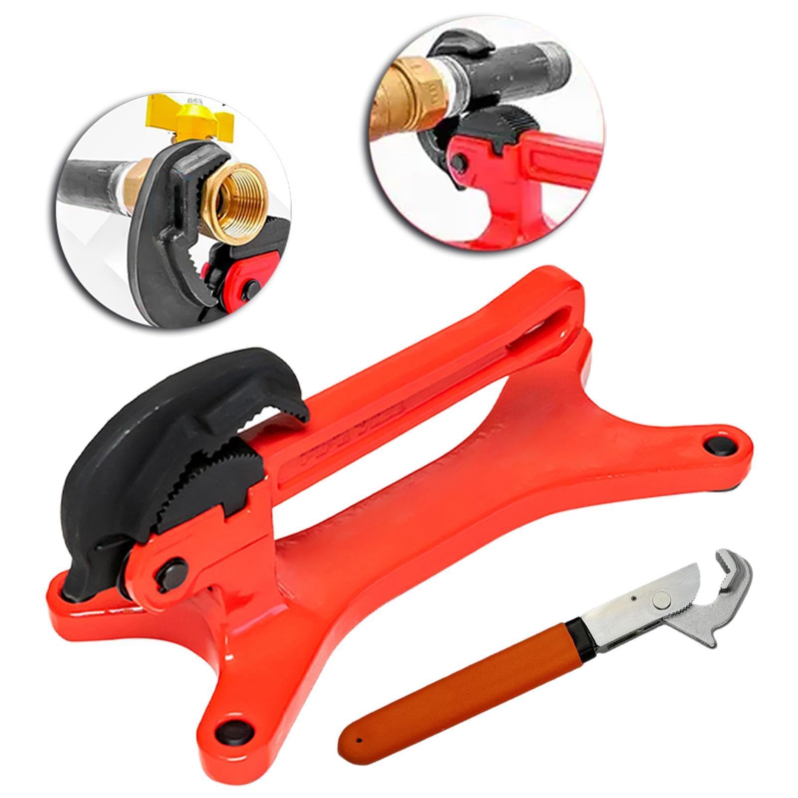 predolo Tornillo de Banco portátil para tuberías, Herramienta de plomería, Llave de Tubo Universal, Abrazadera de mordaza para Sujetar, Reparaciones de, Llave Inglesa de