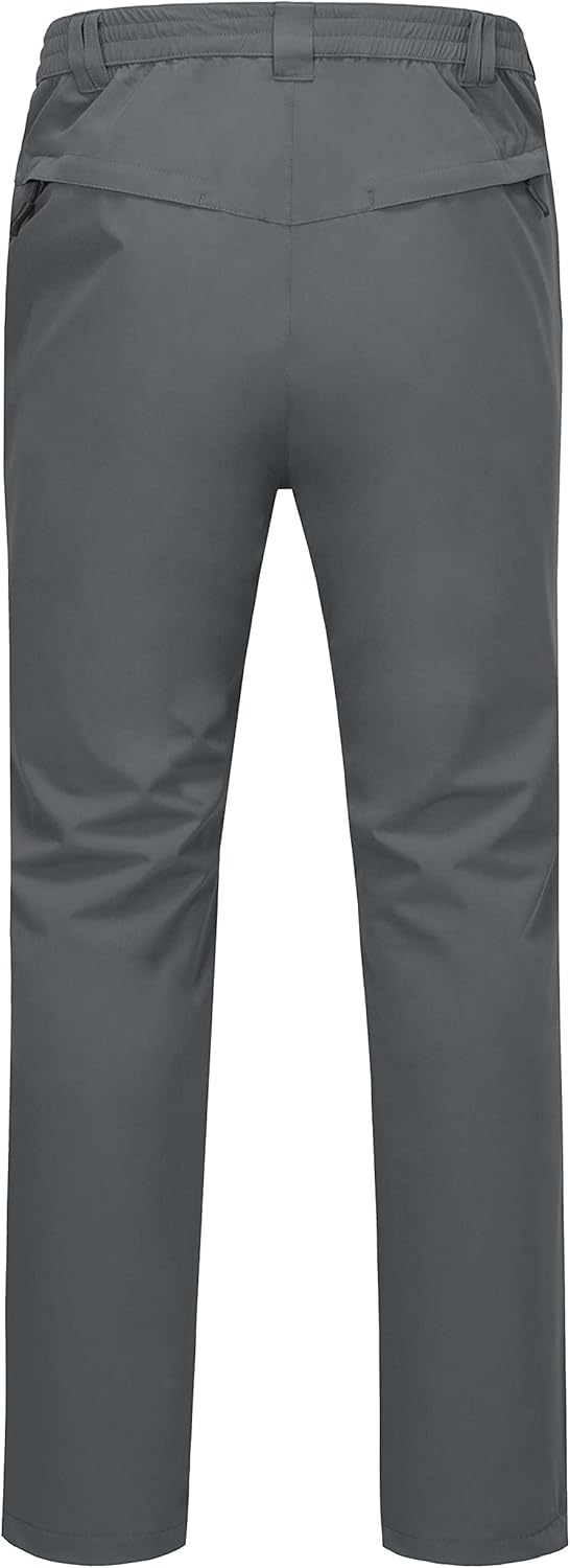 Little Donkey Andy Mens Rain Pants Waterproof Lightweight Breathable Rainproof Pants for Hiking Golf Fishing Grey 2XL - Image 3