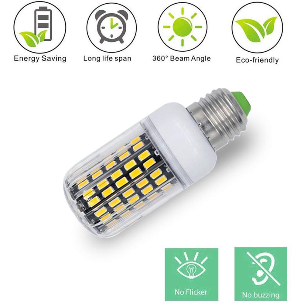 Ampoule LED épis maïs 10W 100 5736 SMD, bougies antidéflagrantes, lampe blanc chaud 3000K