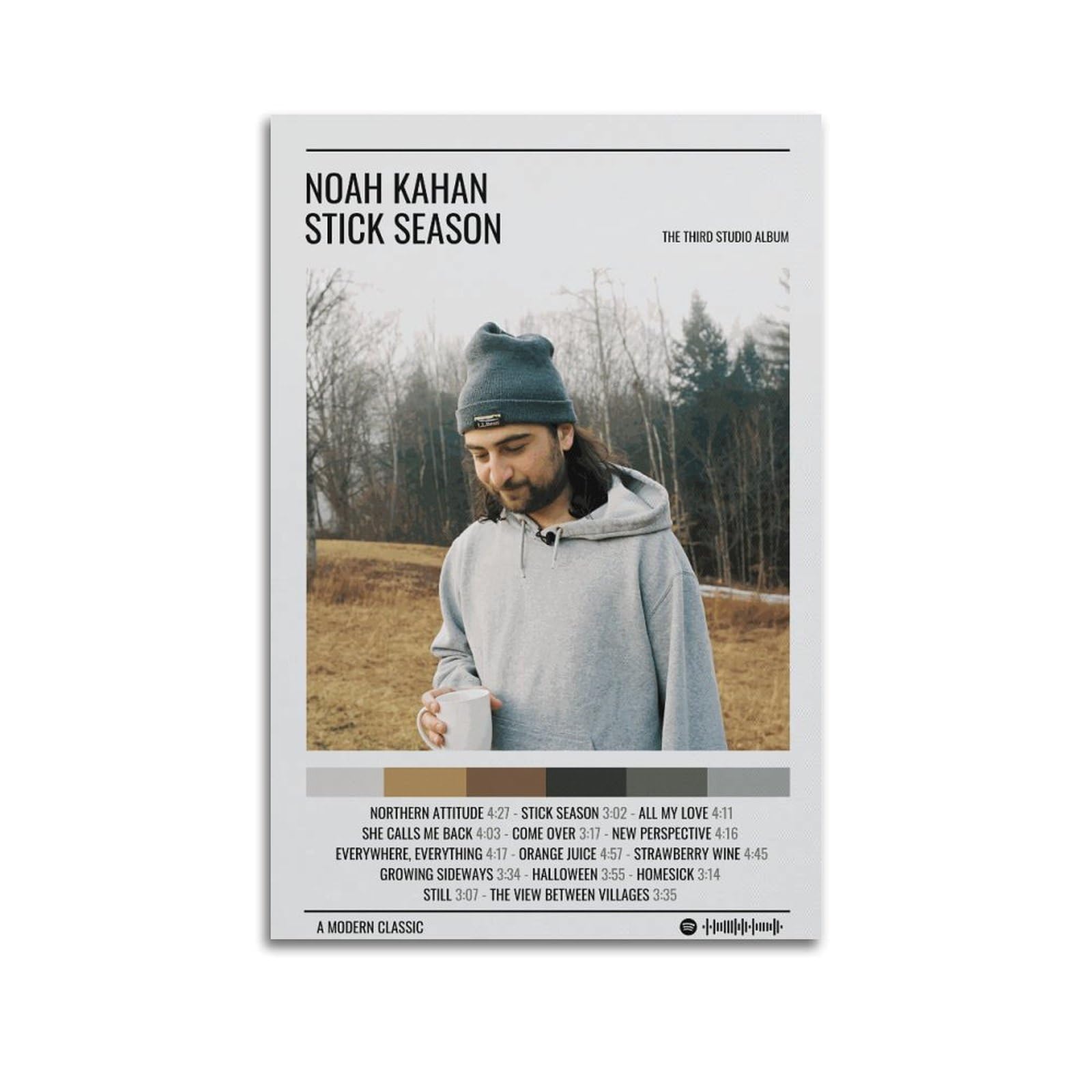 ijshndgn Noah Kahan Poster Vintage Art Cover Kamer Decor Esthetisch voor Slaapkamer Woonkamer Muren Esthetische Poster 20 x 30 cm Zonder frame