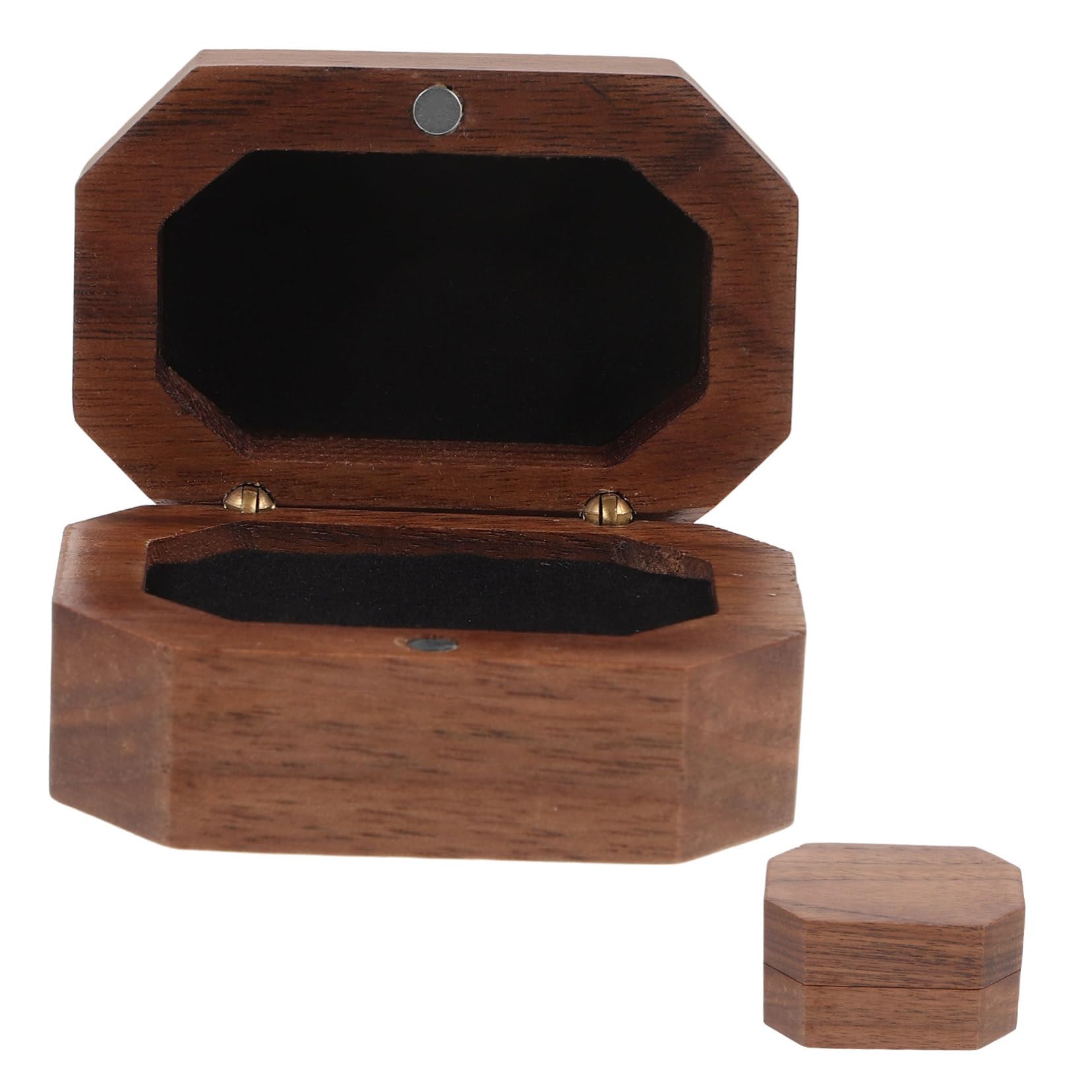 LIFKOME 5pièces Boîte à Bijoux Bois Pour Fiançailles Étui Élégant Pour Anneaux Boucles Oreilles Et Bijoux Rangement Pratique Et Compact Pour Femme