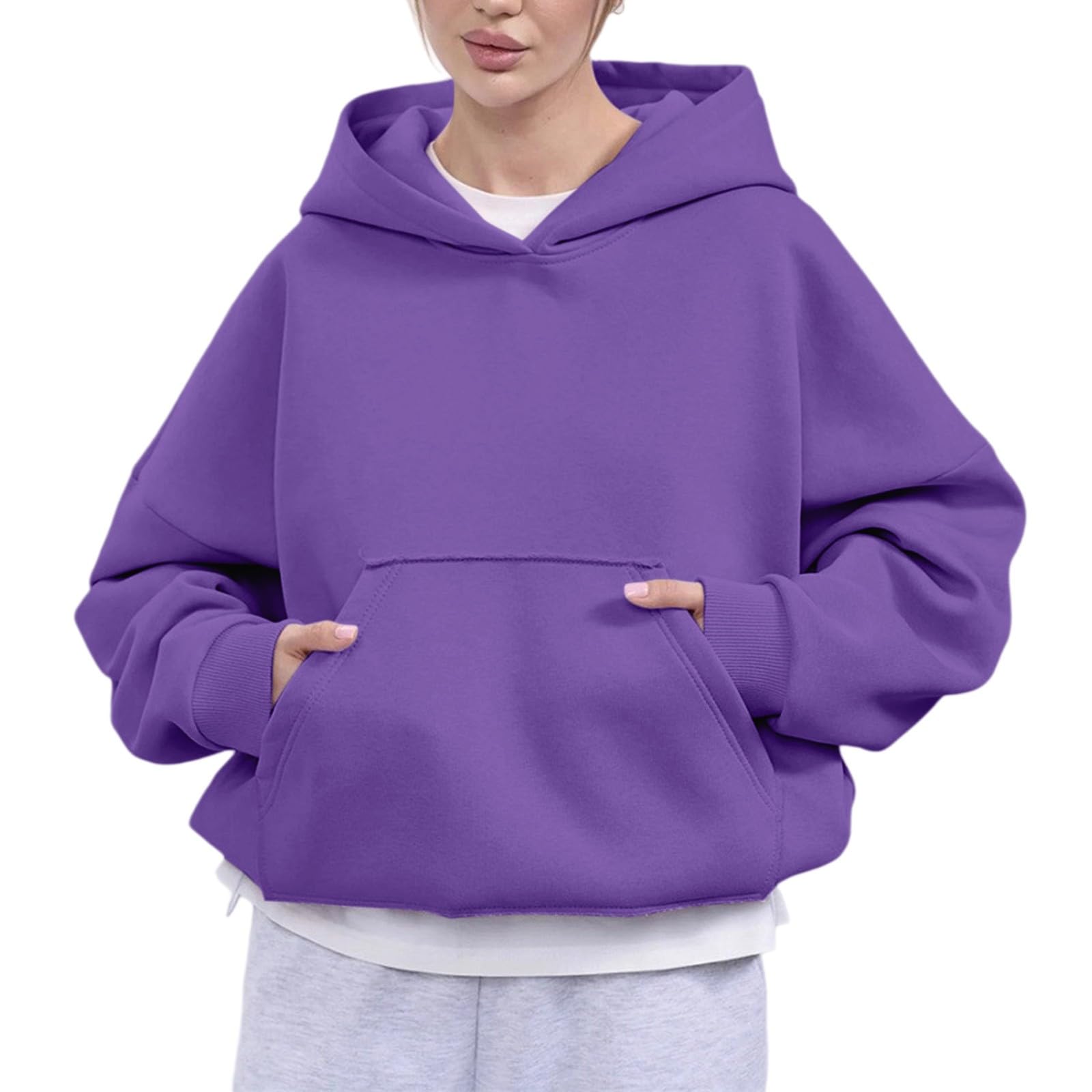 Sudaderas de mujer con capucha con cremallera chic holgada superior con