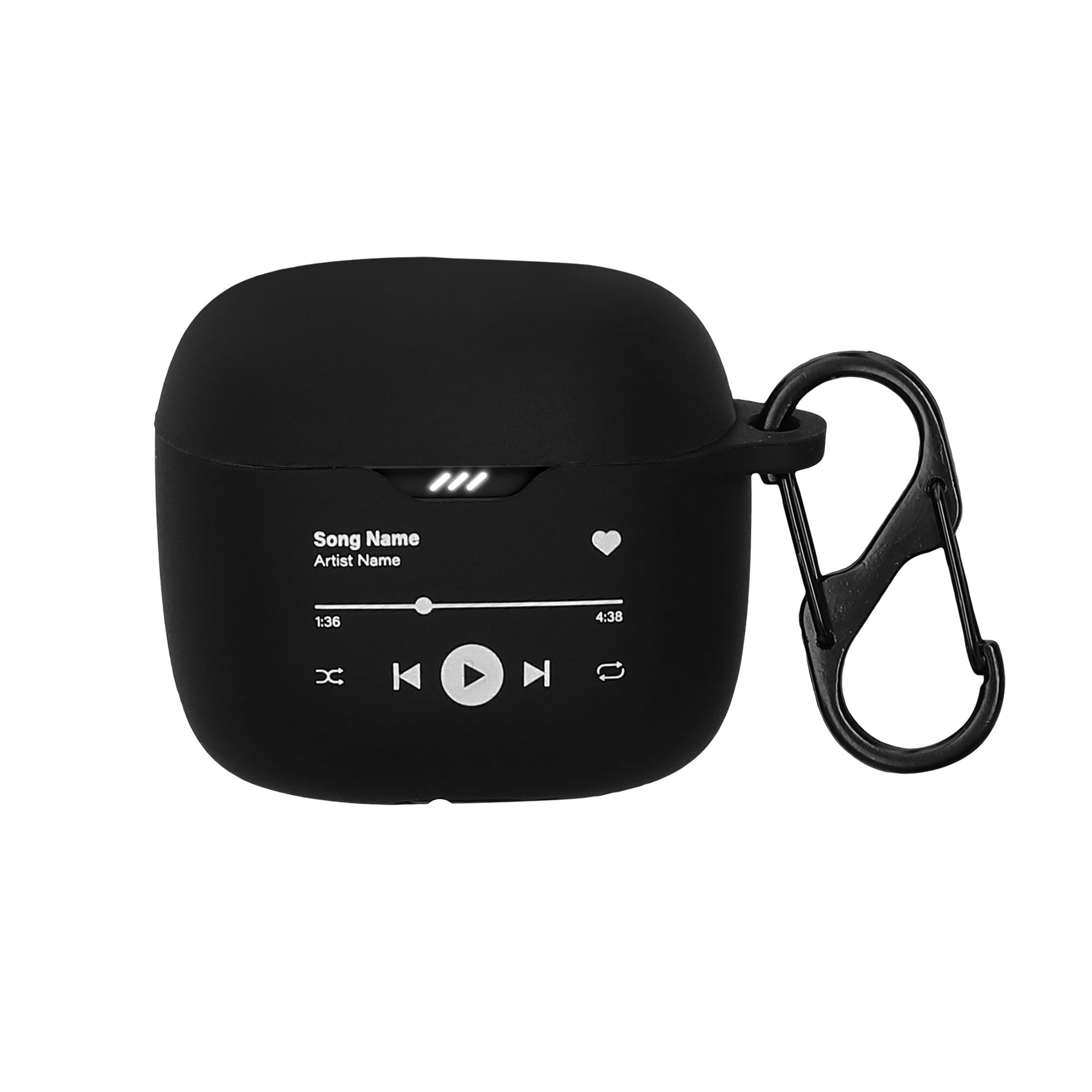 kwmobile Silicone Case Compatible with JBL Tune Flex Case Cover - Music Player White