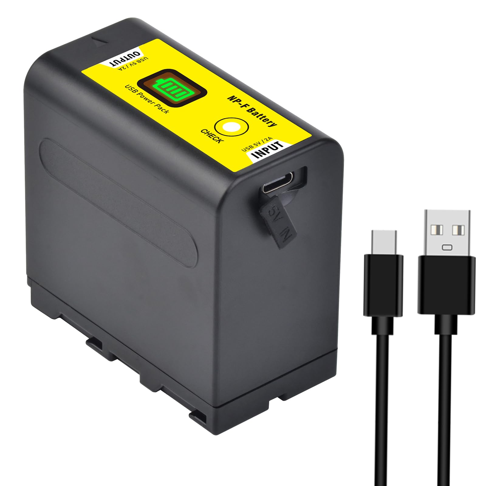 Batmax NP-F970 NP F970 Akku mit Typ-C-Ladeanschluss Kompatibel mit Sony NP-F550/570/750/770/930/960/970 Sony DCR-VX2100 DSR-PD170 FDR-AX1 DR-AX2000 HDR-FX1 HDR-FX7