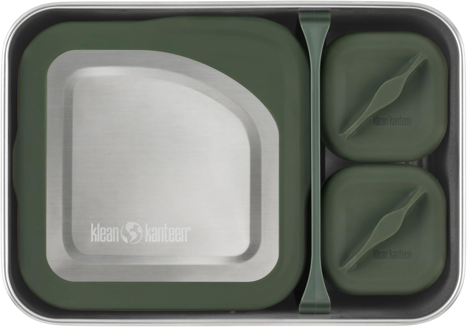 Klean Kanteen Rise Food Box - Big Meal - Reusable, Durable Food Container for Lunch & Meal Prep - 18/8 Stainless Steel - Microwave, Oven & Dishwasher Safe - Sea Spray, 55 oz