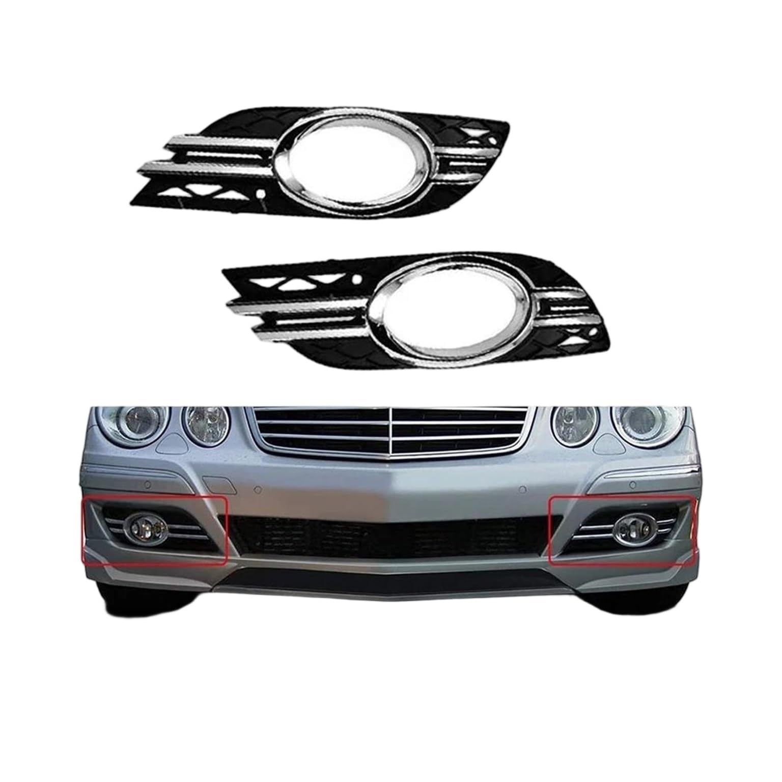 Juego de Cubierta Rejilla Luz Antiniebla Delantera para Benz para E-Class W211 2007-2009 con Números OE A2118851174 A2118851274 Crash Bars Moto