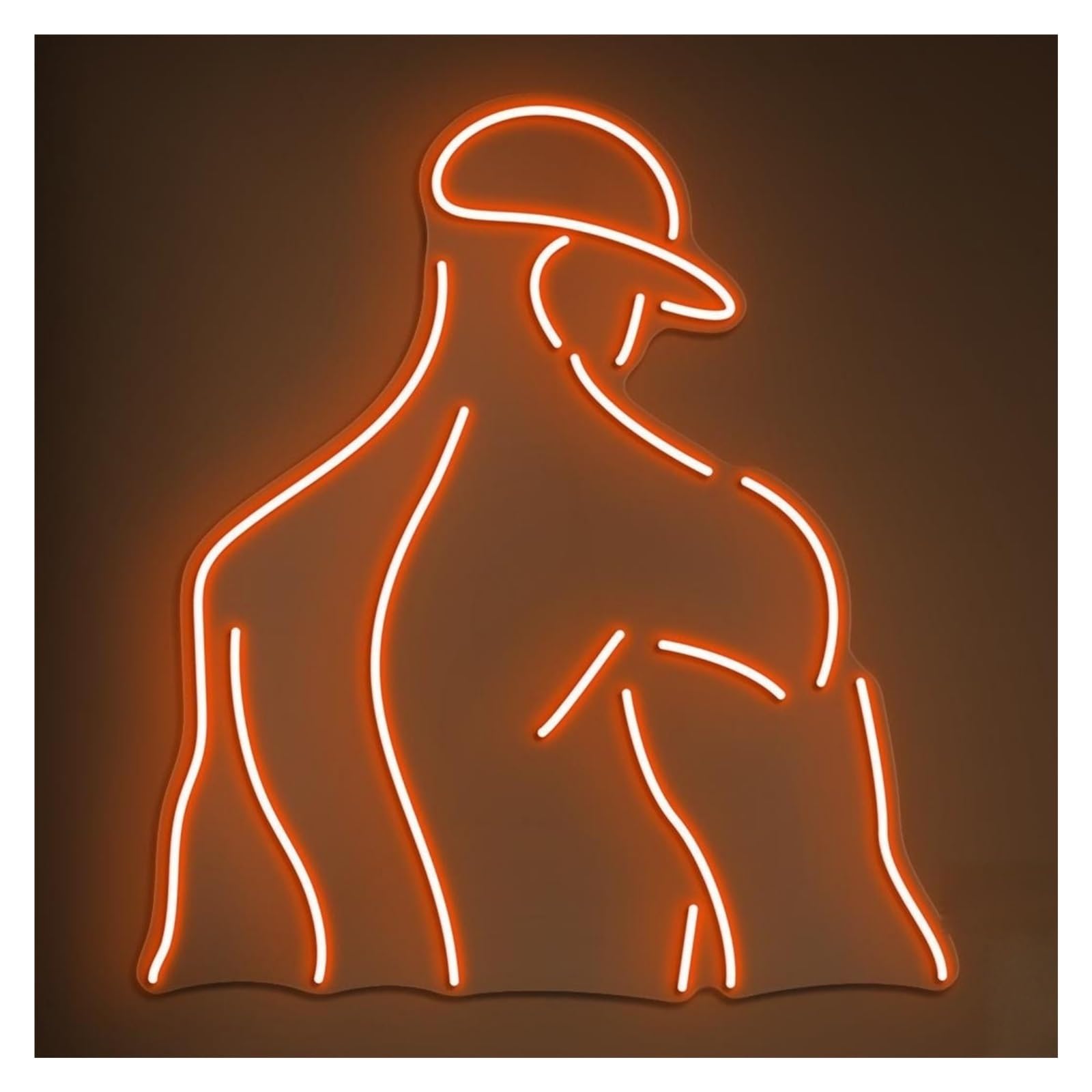 RONGCH Hanging Art Signs Muscular Man Neon Sign, Suitable for Bodybuilder Room Decor with Brightness Adjustable 50cm