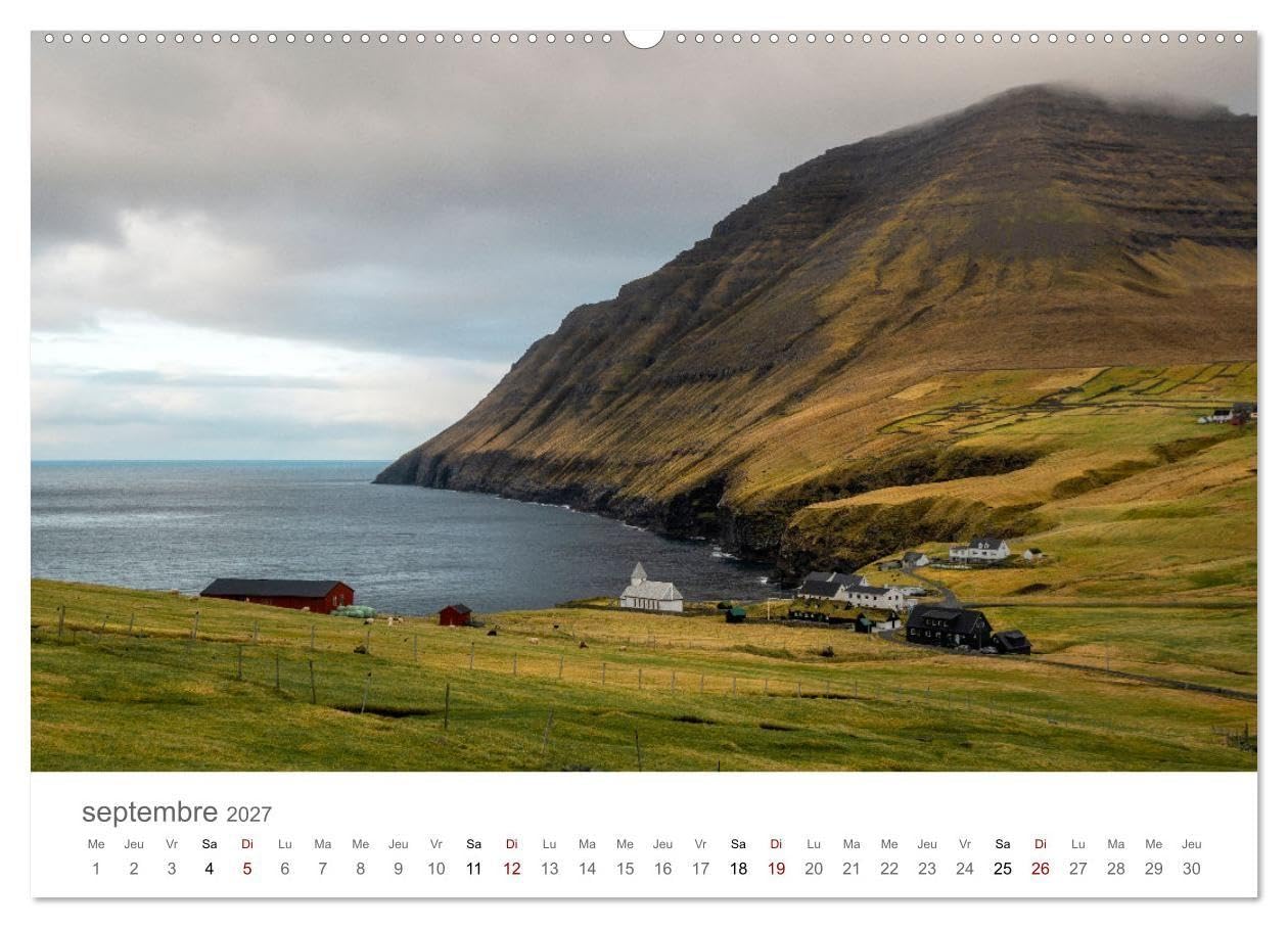 Lumières d'automne aux îles Féroé (Calendrier mural haut de gamme 2027 DIN A2 vertical), CALVENDO calendrier mensuel: L'atmosphère du nord