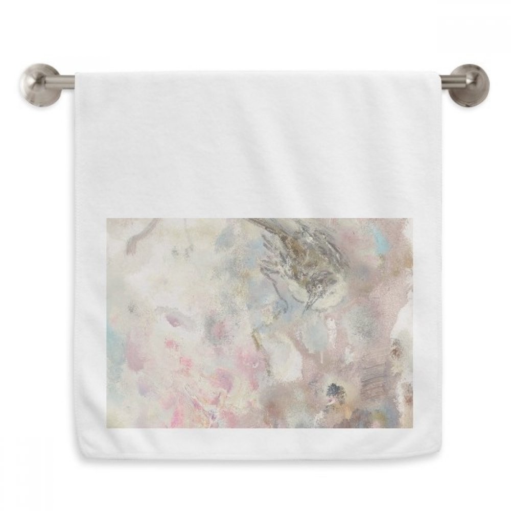 Serviette douce Janvier Lotus peinture à l'huile débarbouillettes blanches essuie-mains 13x29
