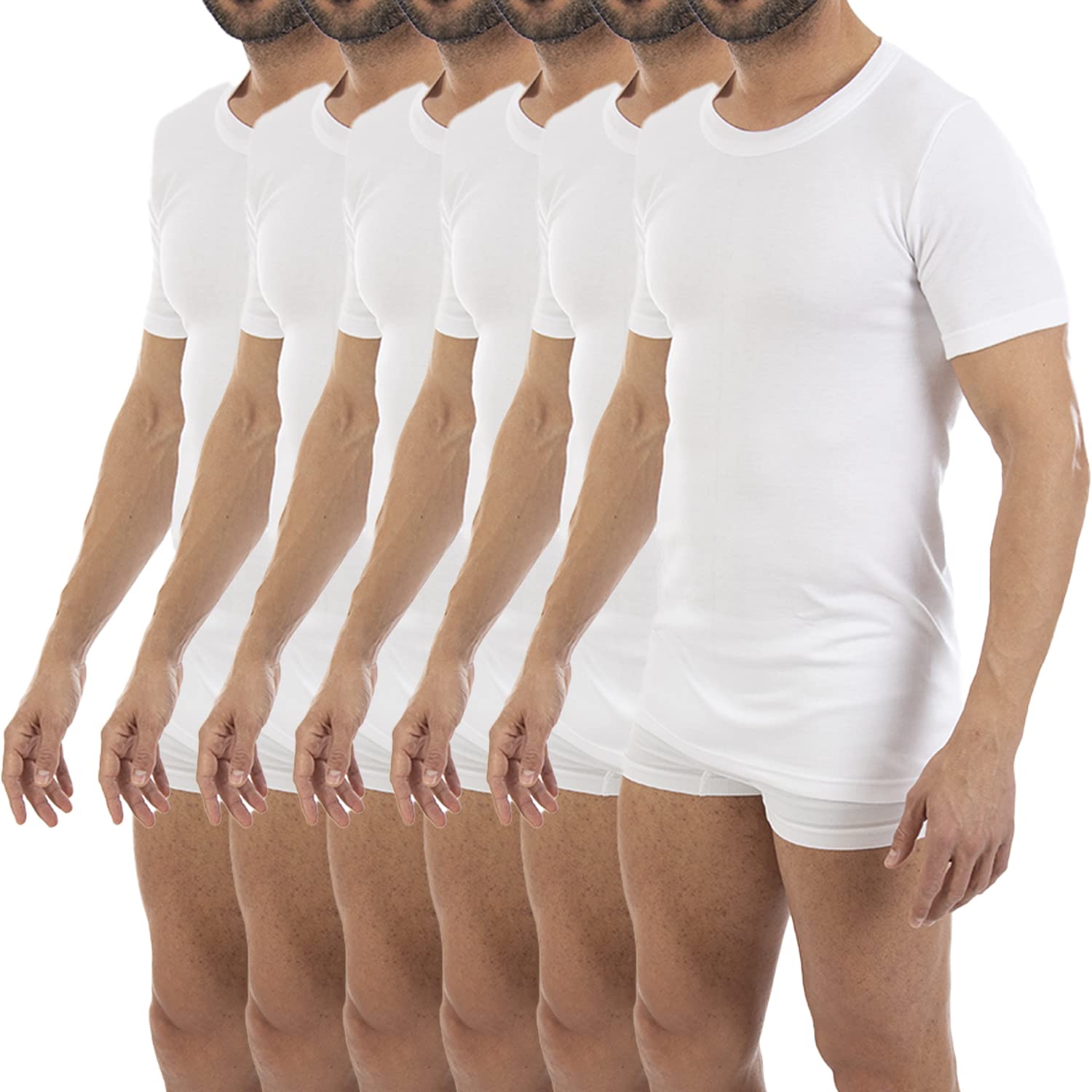 Multipack de Camiseta Interior Termal de Hombre L100, Manga Corta y Cuello Redondo.