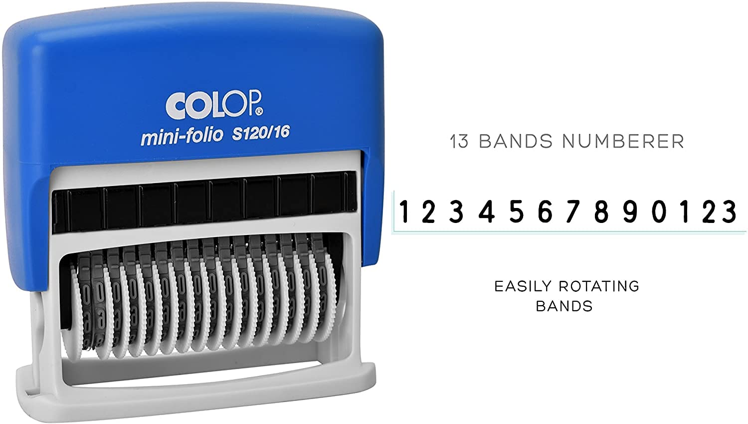 COLOP Stamp Mini-Folio S120/16 (16 Digit Numeric Stamp, Ready to Use) - Rubber Stamp/Self Inking Stamp (B085NM9VTG) Amazon Price History, Amazon Price Tracker