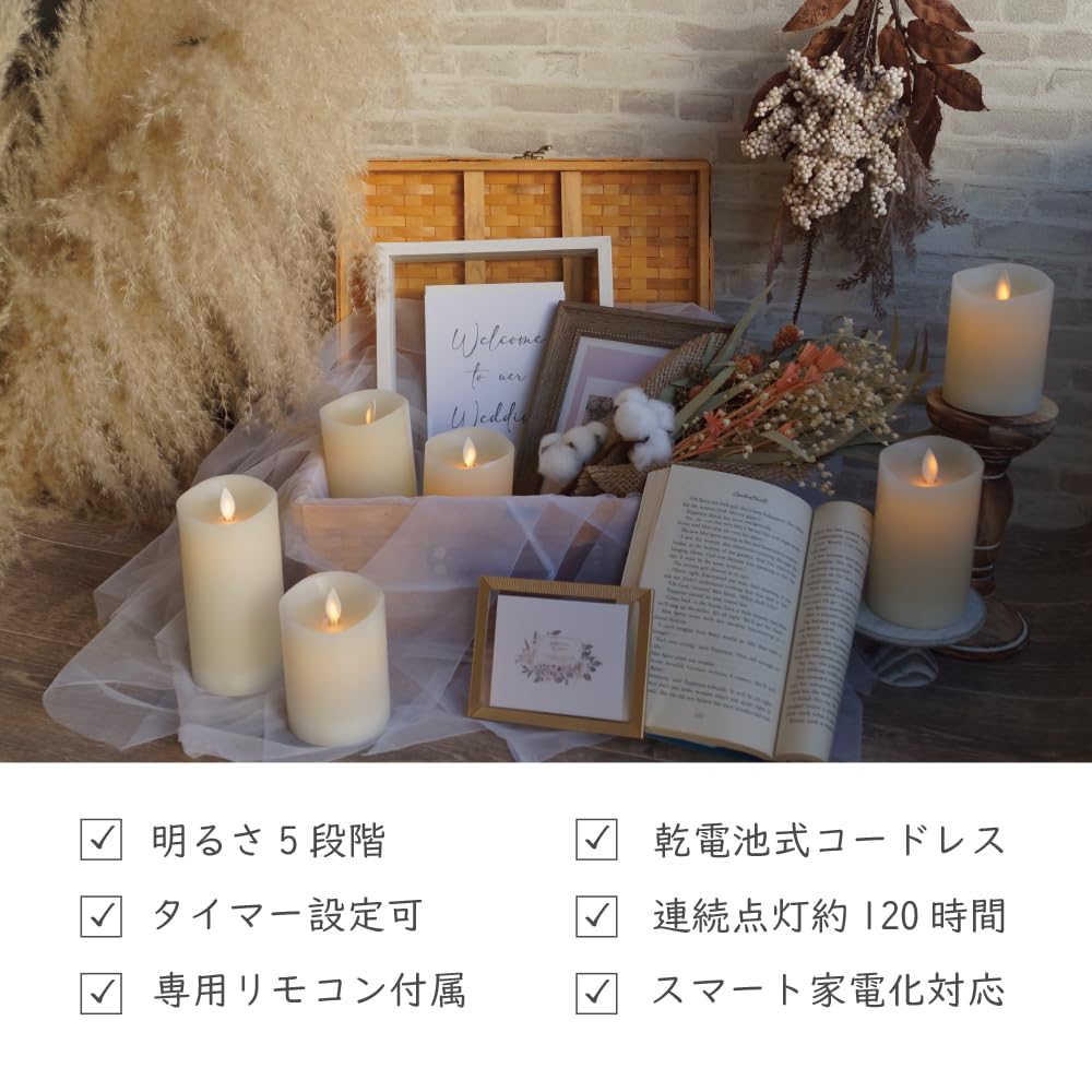 HONONARI LEDキャンドルライト スリム 3点セット Amazon.co.jp : Hononari キャンドルライト スリム 3点セット