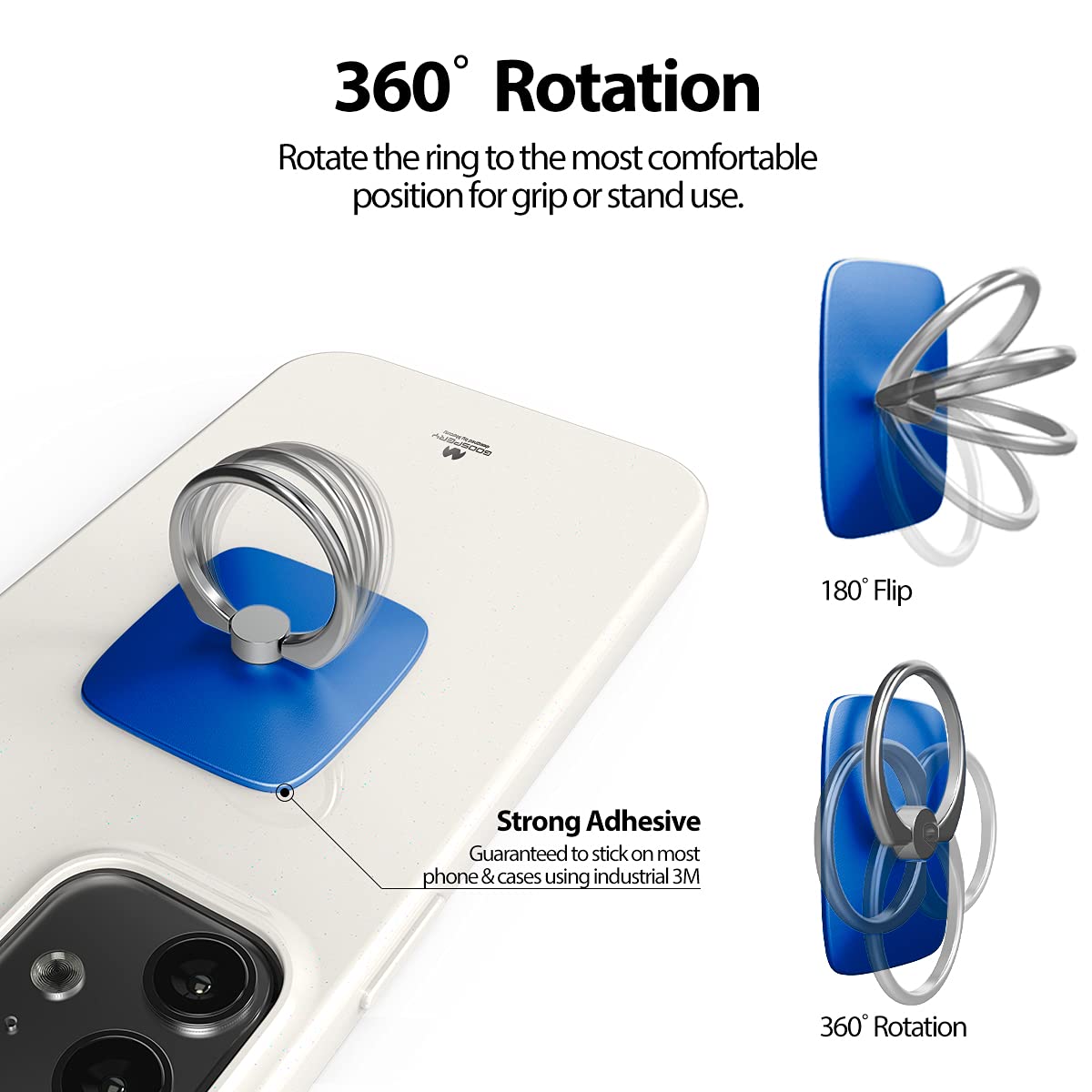 Amazon.com: GOOSPERY Ring Stand Holder, Wow Ring [Metallic
