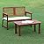 Furinno FG161167 Tioman Hardwood Outdoor Bench in Teak Oil, Natural