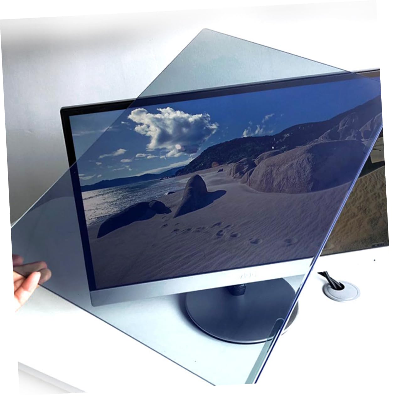 SHINEOFI Pellicola Protettiva Schermo Lcd Trasparente Anti Luce Blu | Tv Lcd e Notebook, Tecnologia Nano-ottica Tensen Giapponese, Antigraffio e Installazione Facile