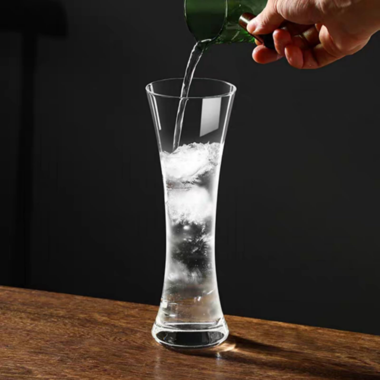 Sanduhr-Highball-Gläser, 326 ml, kristallklares, hohes Cocktailglas, 6 Stück, schlanke Taille, Longdrink-Glasbecher für Eiskaffee, Früchtetee, Saft, Cocktails, Bar und Heimgebrauch