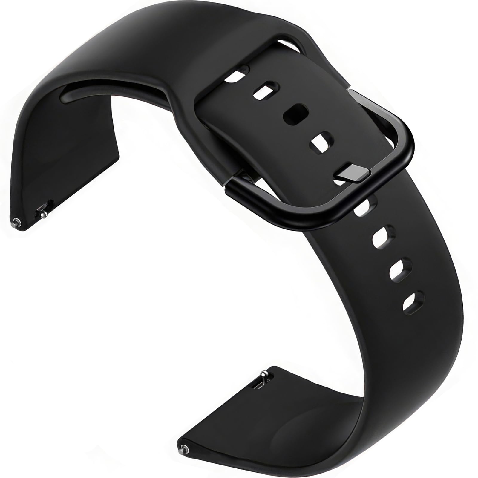 OUTPUTBTSilicone Strap 18mm 19mm 20mm 22mm 24mm Compatible with Garmin Samsung Amazfit RUIMEN Tensky Huawei Replacement Wristbands Quick Relese for Girl Boy Men Women