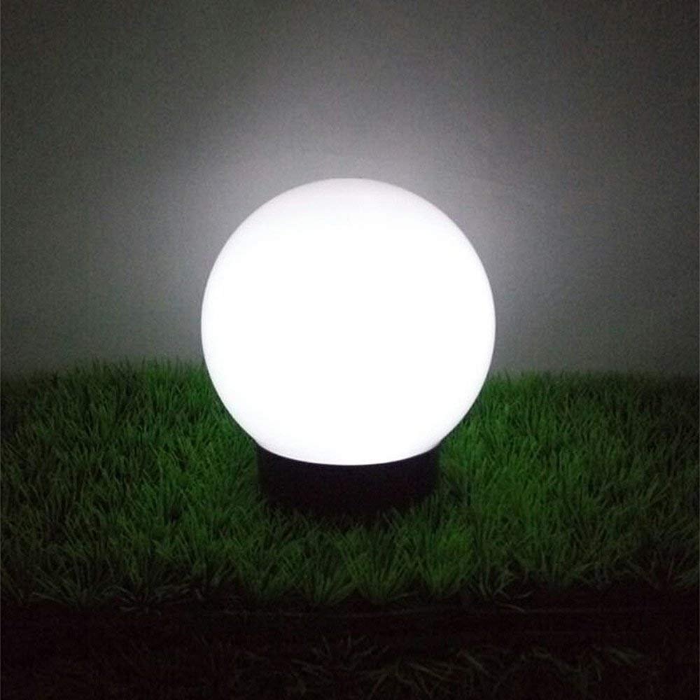 Green Blue GB166 Zewnętrzna lampa solarna, kula solarna, kula, oświetlenie ogrodowe (biała, 25 cm) (Biała, 4, Liczba)
