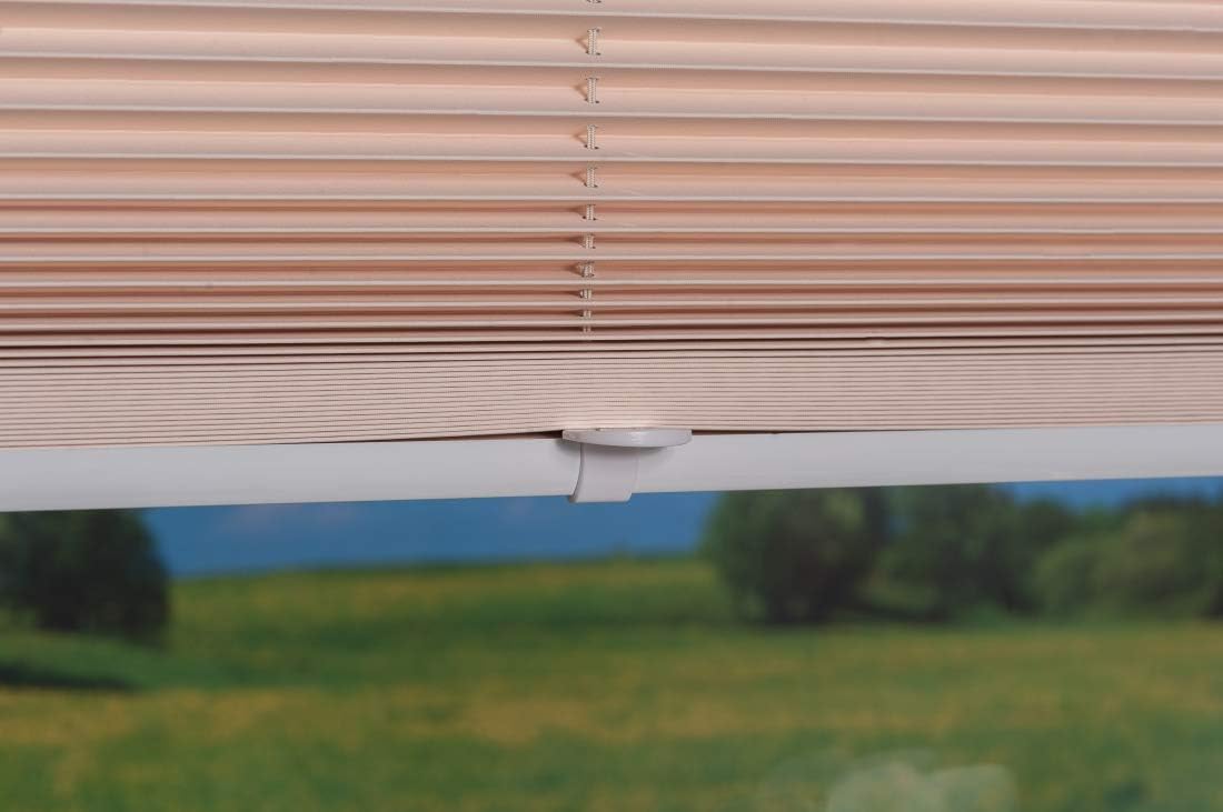 K-Home 425040 Clamp Fix Pleated Blind Palma Cream Blackout, Beige, 110 x 130 cm