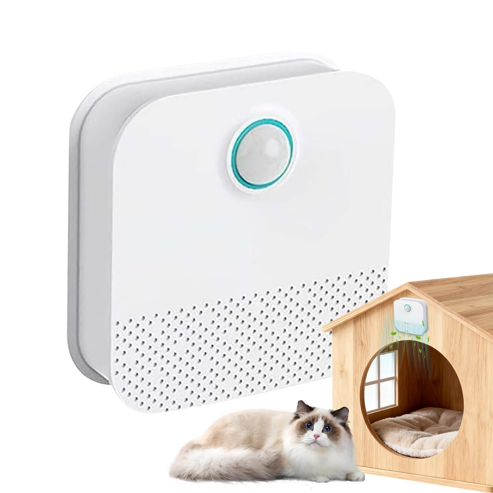 Desodorizante Para Gatos Y Arenero Purificador De Aire | Eliminador De Olores Con Sensor Automático Para Interiores Exteriores Suelo Sofá Mascotas