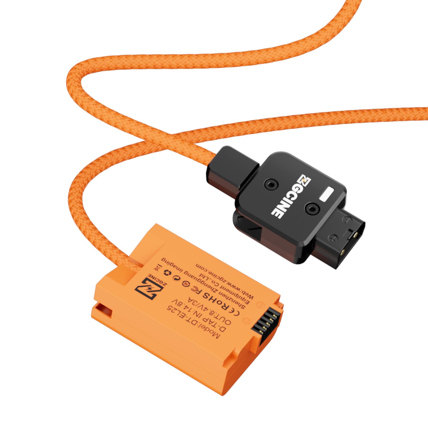 ZGCINE DT-EL25 Dummy Battery, wejście D-Tap