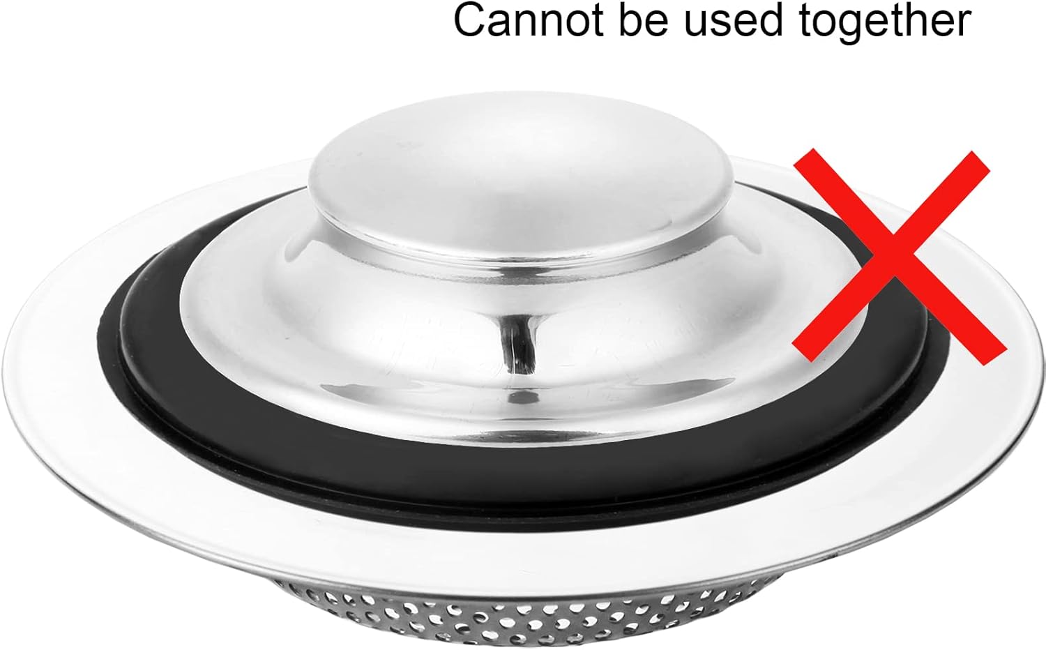 Sink Drain Strainer Stopper, Stainless Steel Garbage Disposal Plug, Sink Strainer and Stopper, Food Catcher for Standard 3-1/2 Inch Kitchen Sink Drain - Image 4