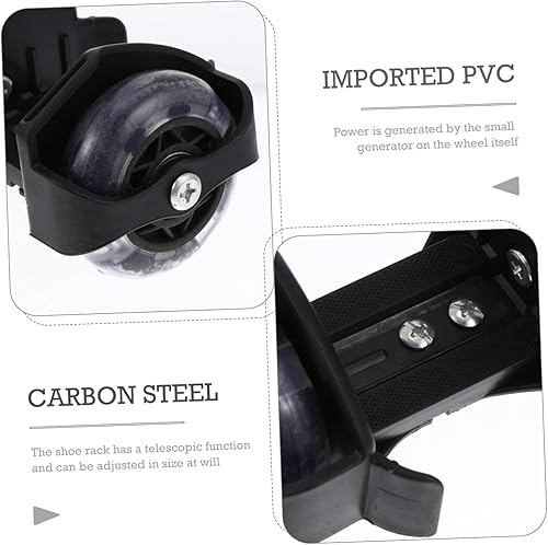 Miniatura 9 de BESPORTBLE 1 par de rodillos luminosos patines para niños patinaje para niños, ruedas de patinaje luminoso, talón, patinaje, patinaje, patinaje,