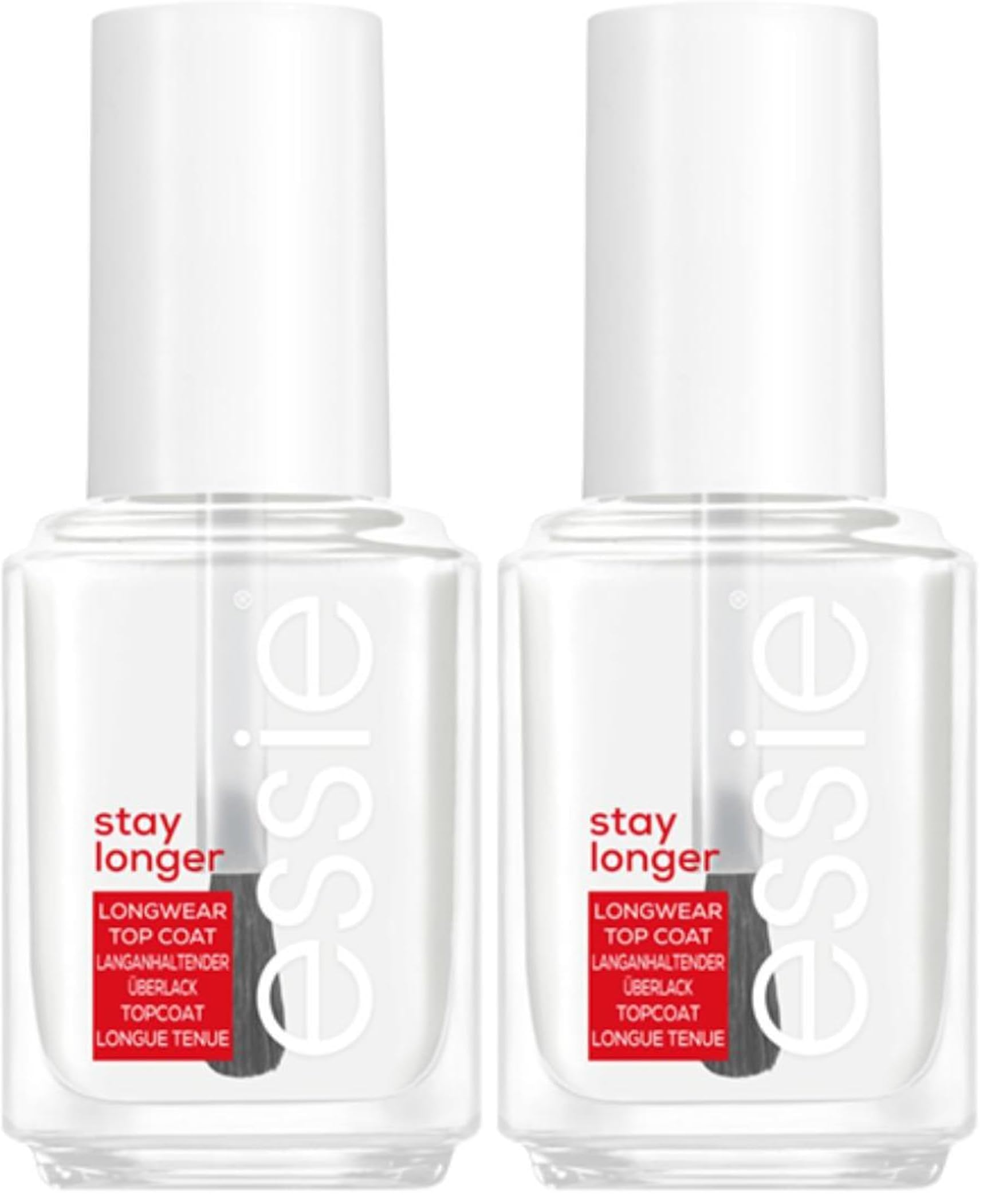 essie stay longer premium longwear top coat, Überlack für langen Halt und verlängerte Farbbrillanz, 13,5 ml (Packung mit 2)