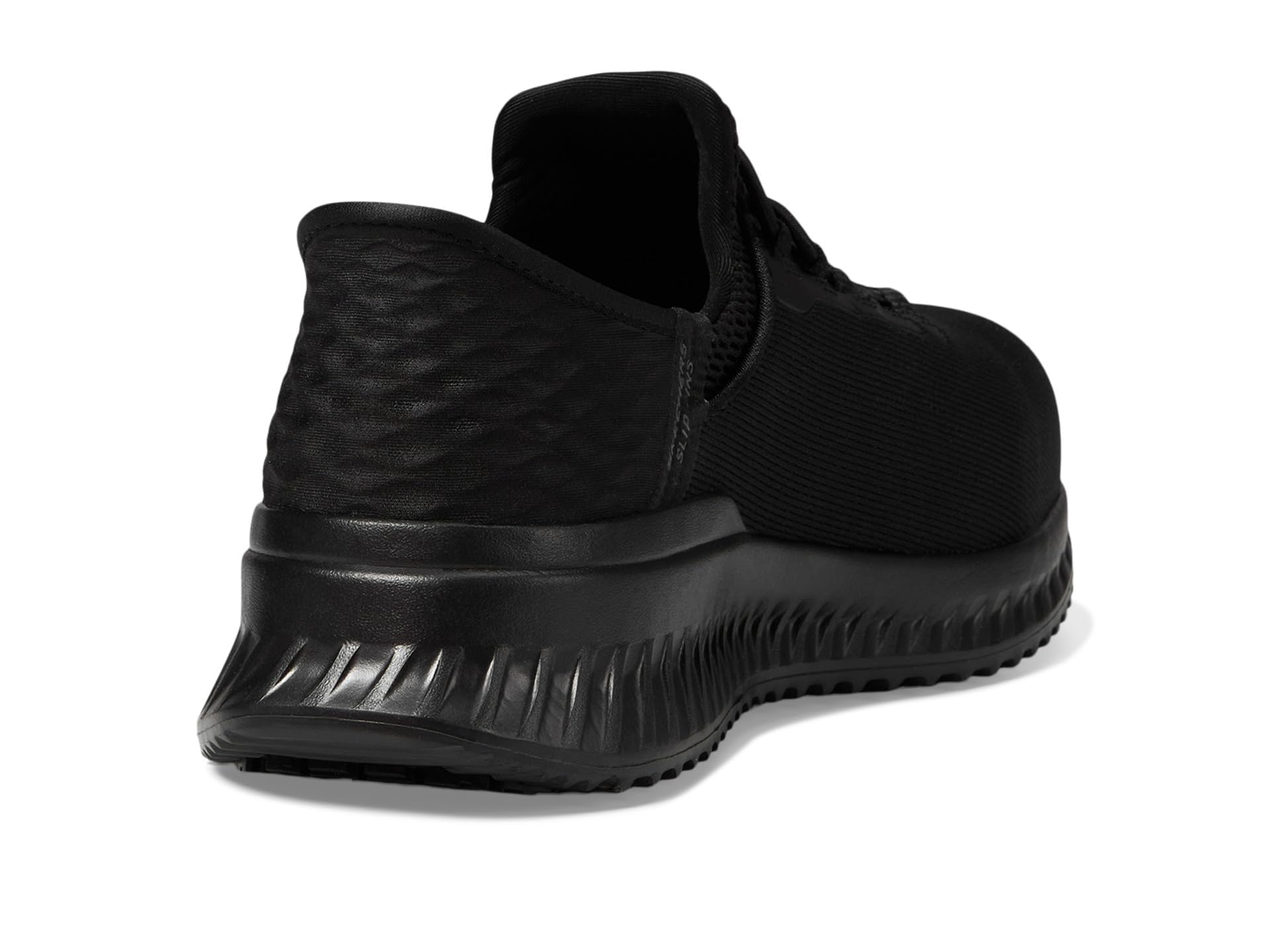 Skechers Damskie wsuwane buty robocze: Tilido - Ombray antypoślizgowe trampki bungee, Czarny, 38.5 EU