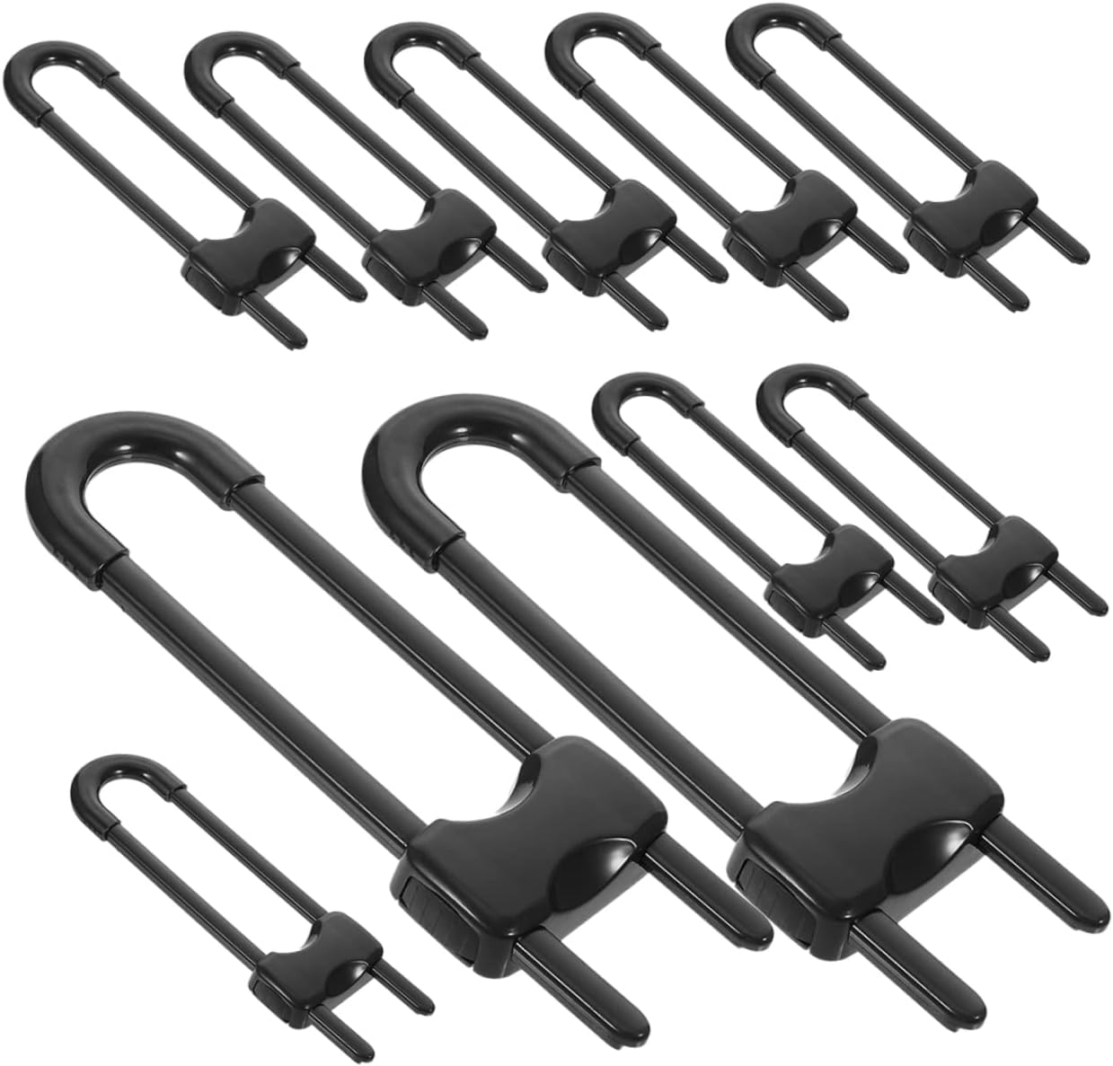 12pcs Babyproof Cabinet Door Safety Locks Prevent Access to Kitchen Cabinets Drawers Doors Fridges Childproof Locks for Home Safety
