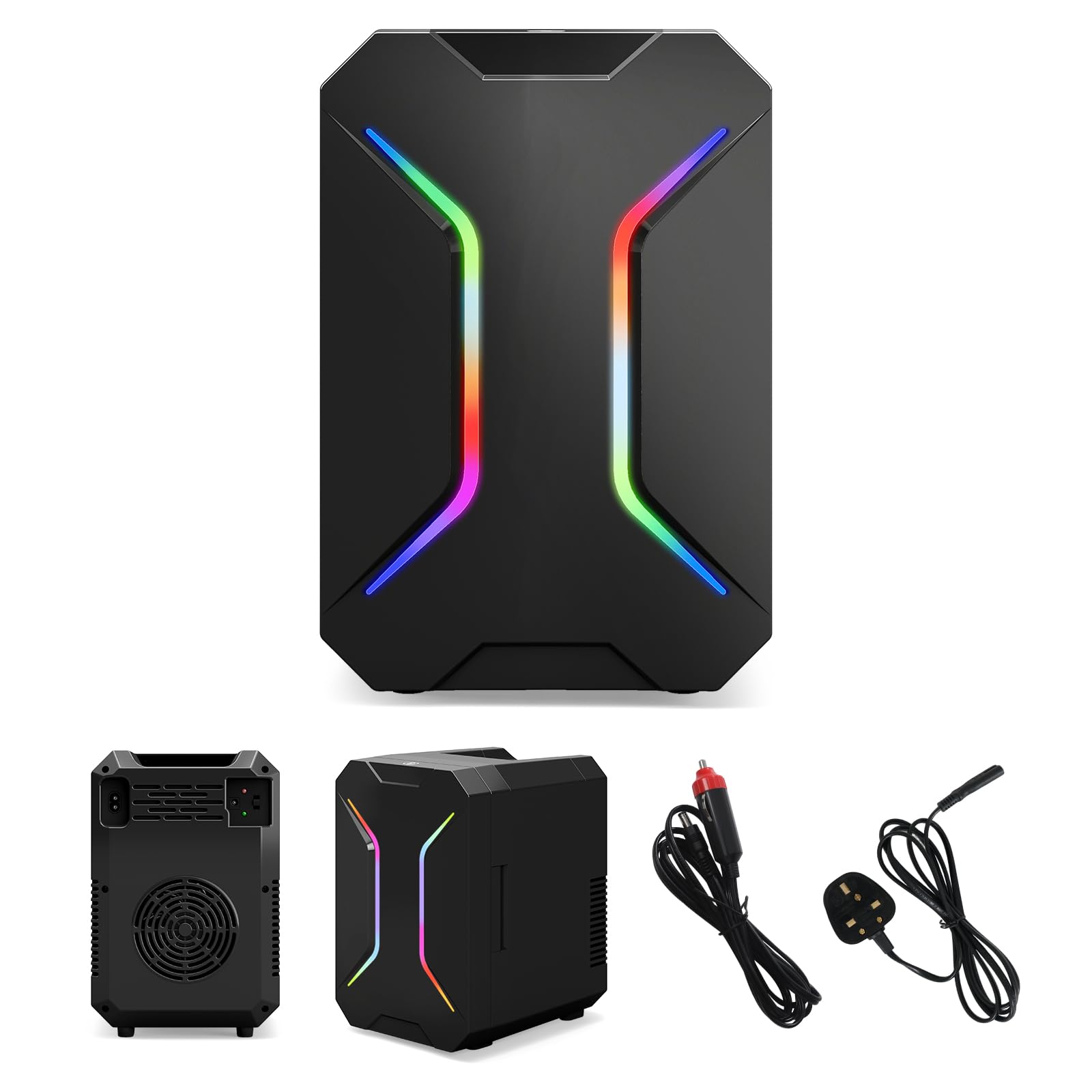 ELECWISH 4L/6 Can Mini Compact Fridge with LED Gaming Light