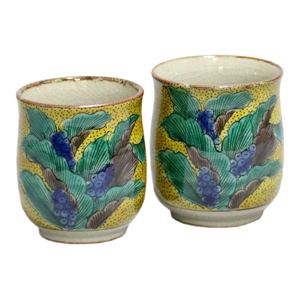 大人気☆ 九谷焼 湯のみ 九谷 美山 湯呑み茶碗 湯呑み 吉田屋 新品