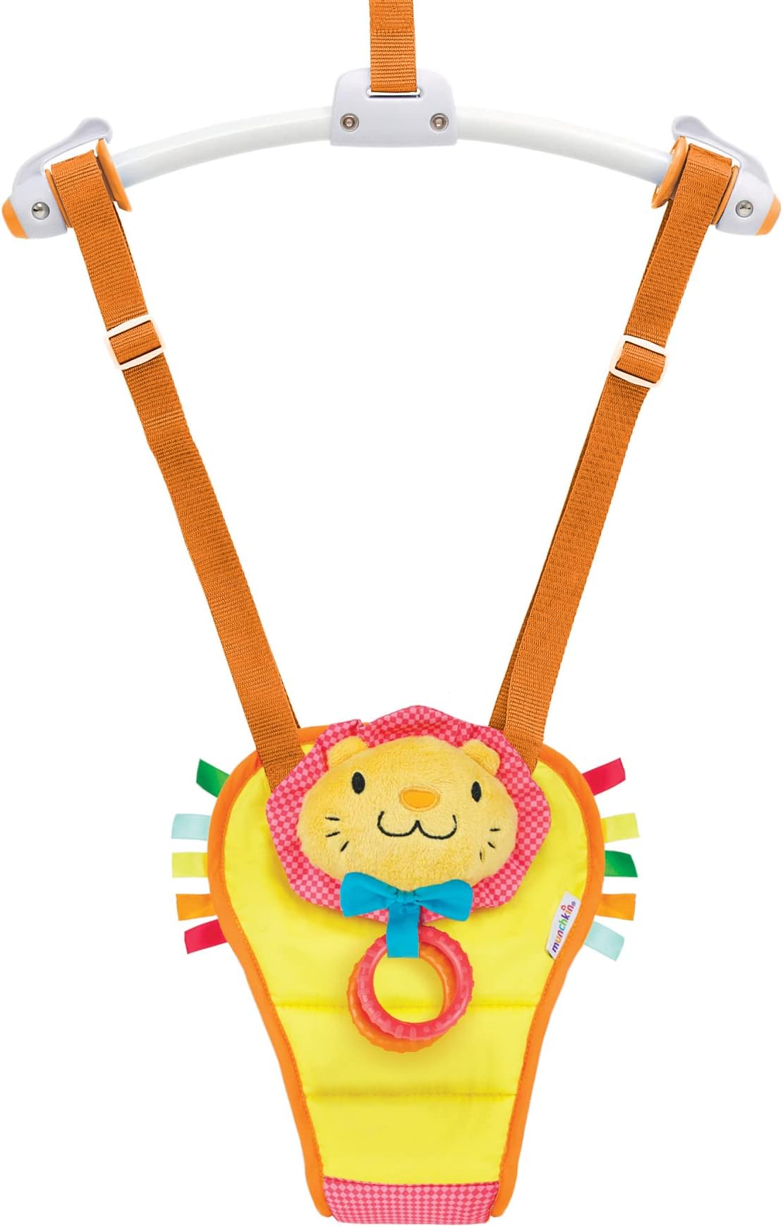 Baby Door Frame Jumper, Height Adjustable Swing, Bouncing with Secure Padded Seat, Teether Rings and Sound Nose, Lenny the Lion