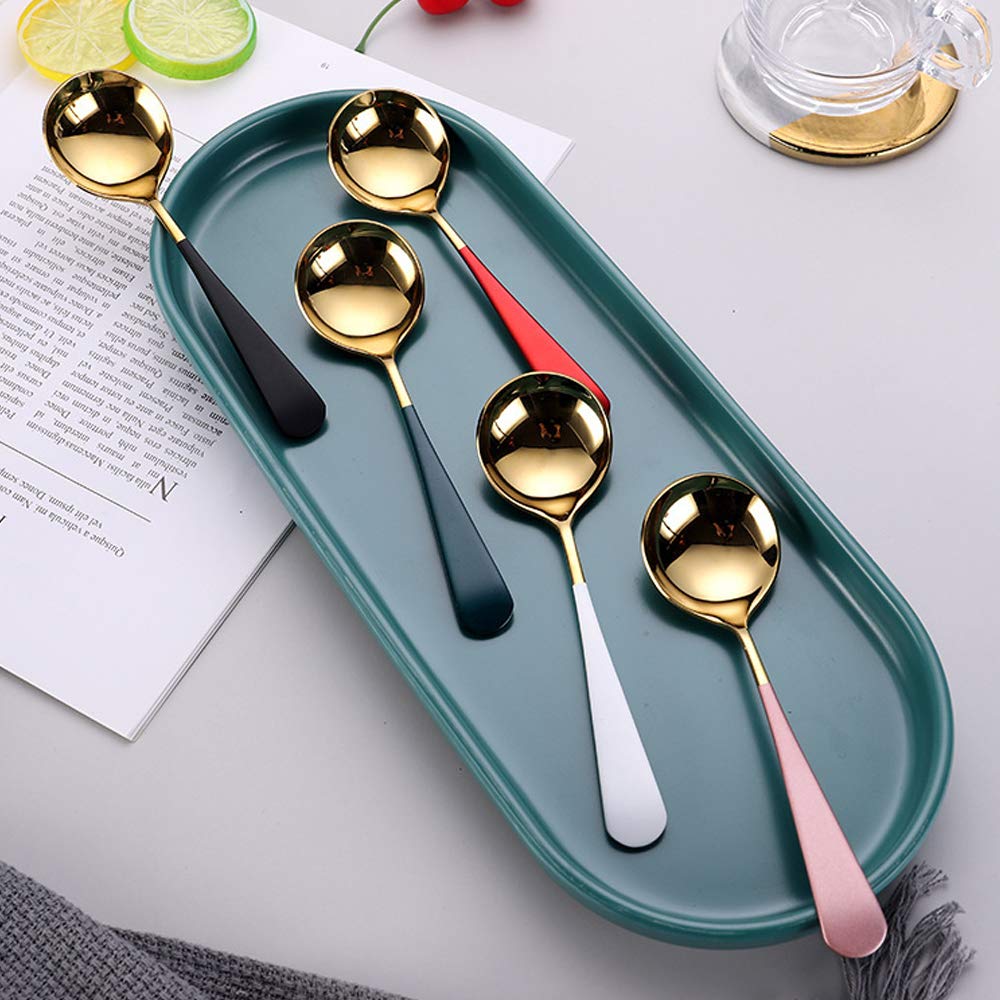 Pleafind Lot De 24 Cuillères à Dessert En Acier Inoxydable 13,5