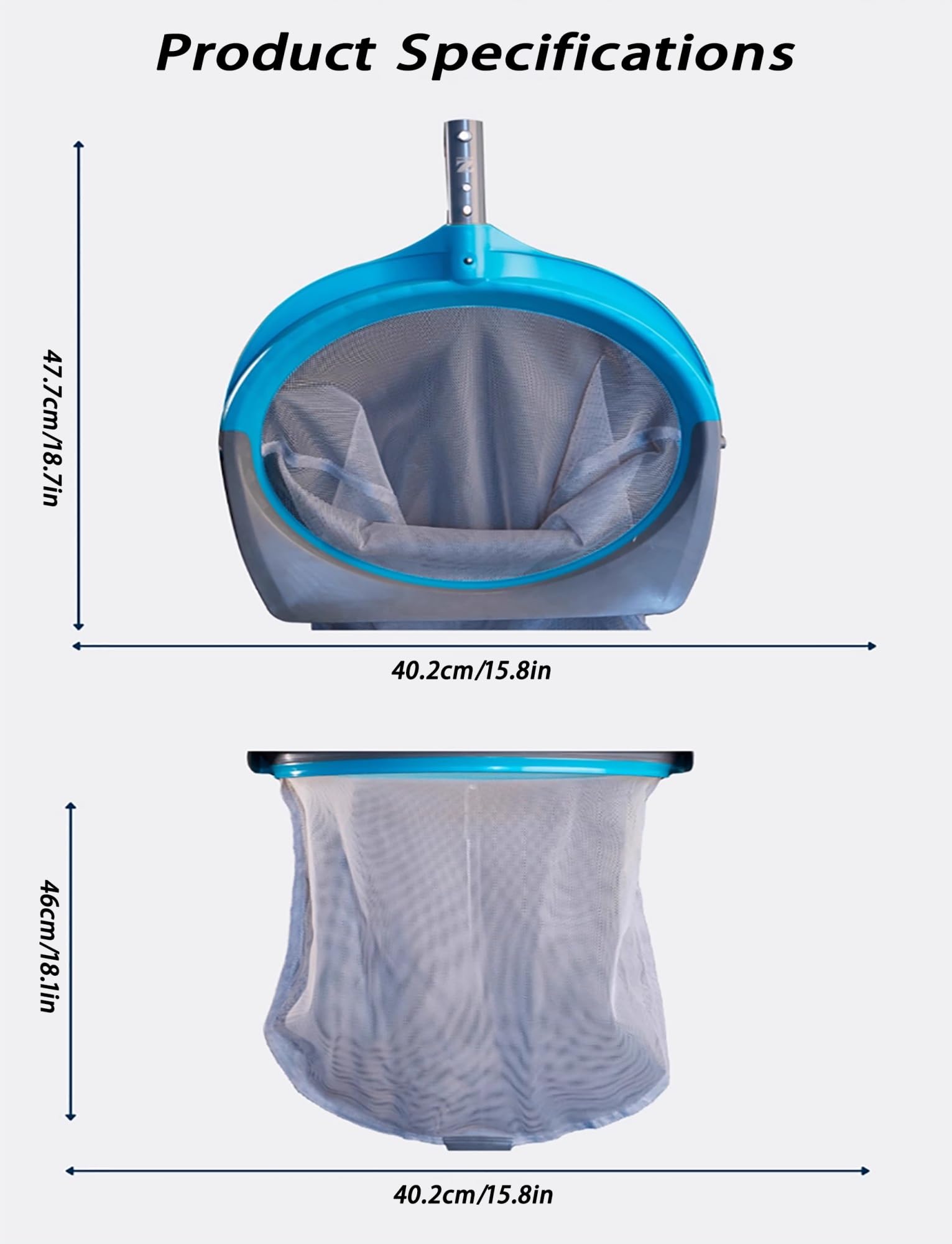 Questo retino per Foglie a Maglia Ultra fine e Profonda è Ideale per la Pulizia di Piscine, Spa e laghetti.