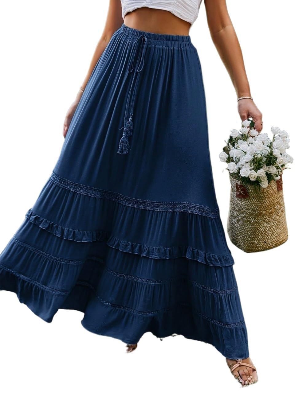 Casual Skirt For Women Casual Women Plain Long Skirt Trendy