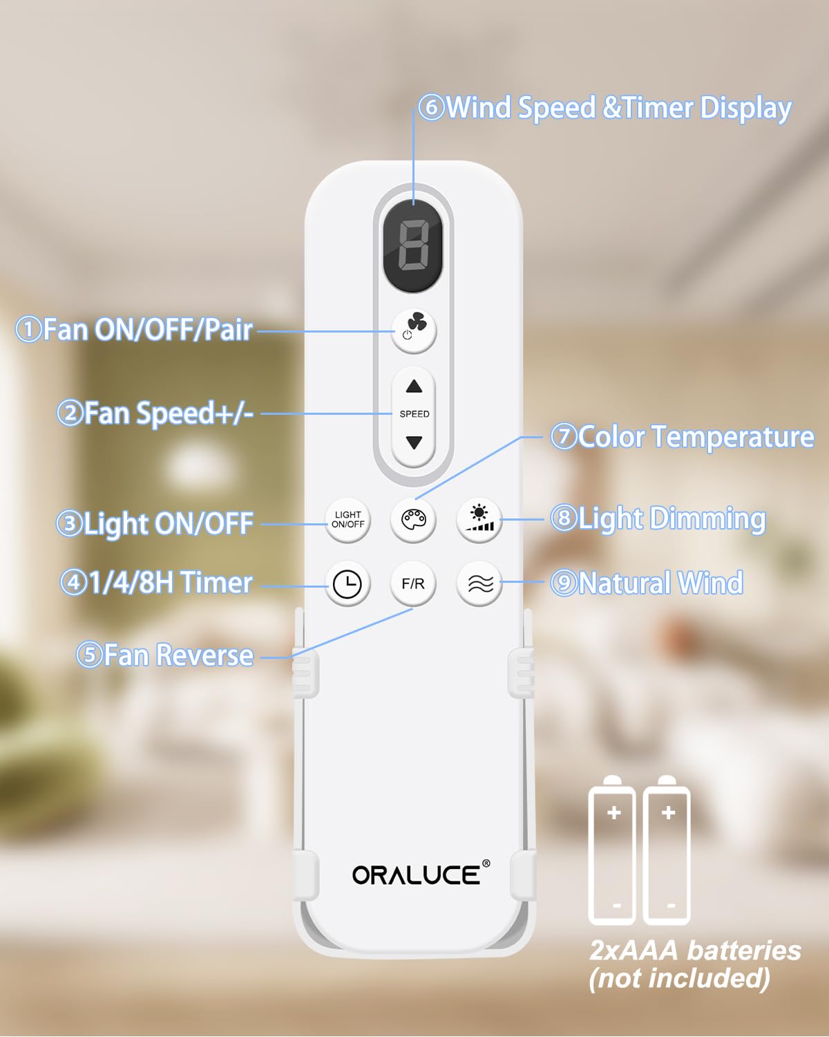 Ventiladores de techo de 52 pulgadas con luces y control remoto, ventilador de techo de madera moderno para interiores y exteriores con motor de CC silencioso reversible, 6 velocidades, 3 8