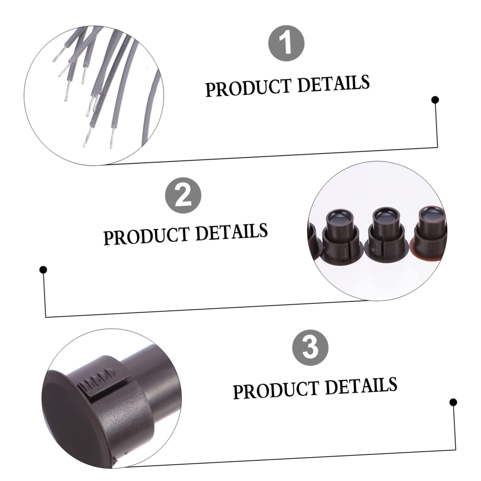 3 Set Sensore Di Contatto Della Porta E Della Finestra Finestre Magnetico Sensori Magnete Interruttori Interruttore Allarme Porta Allarme Di Sicurezza Plastica Black 5 Pezzi*3