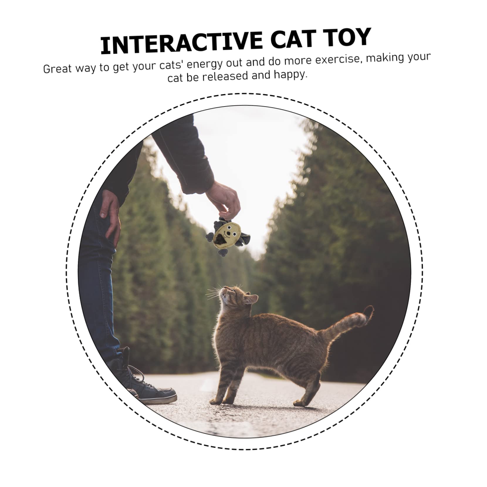 Mipcase 15piezas Juguetes De Molar para Gatos Lona Forma De Ratón Kit para Estimulación Interactiva y Diversión De Mascotas