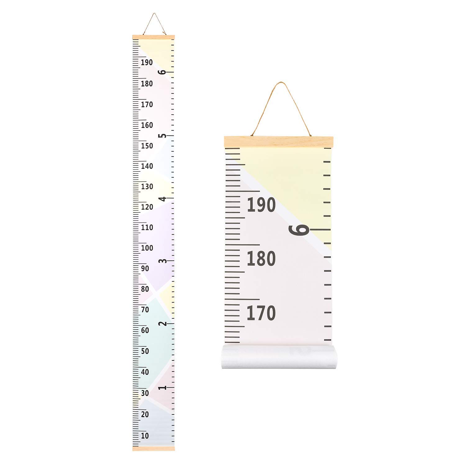 Nova RepublicBaby Growth Chart Handing Ruler Wall Decor for Kids, Canvas Removable Height Growth Chart 79" x 7.9" nr-rulers