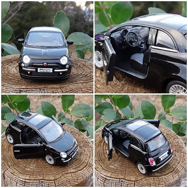 Amazon | 【】FIAT500 フィアット500 ミニカー ブラック FIAT