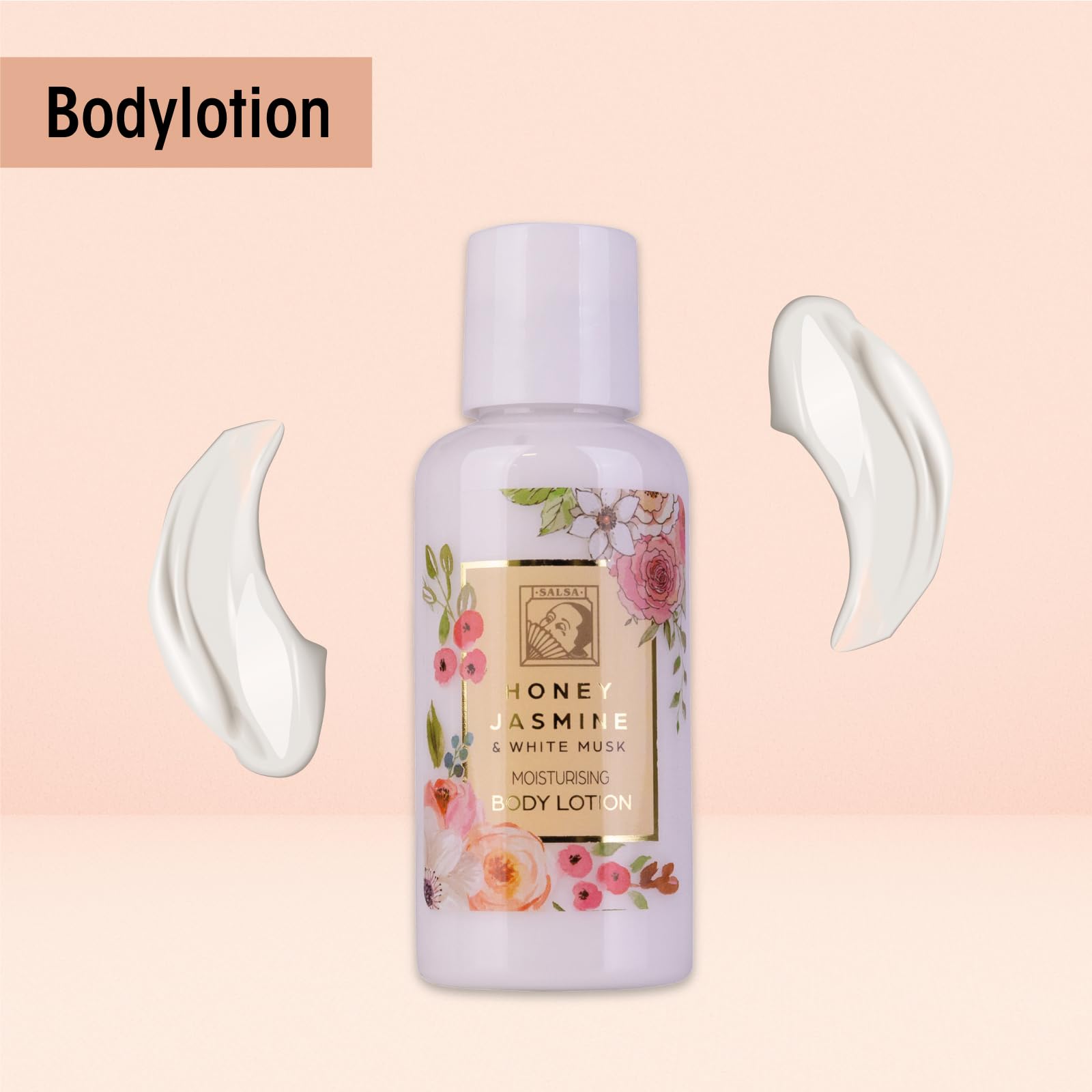 Accentra - Set de ducha para mujer HONEY JASMINE en un bonito estuche - Set de cuidado de 2 piezas con gel de ducha y loción corporal - Regalo de bienestar para San Valentín o el Día de la Madre