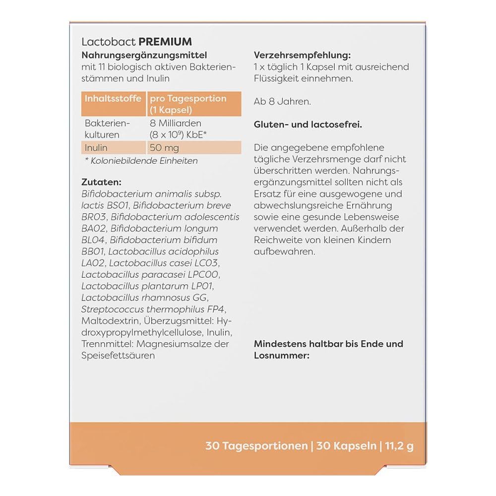 Lactobact PREMIUM magensaftresistente Kapseln 30 stk